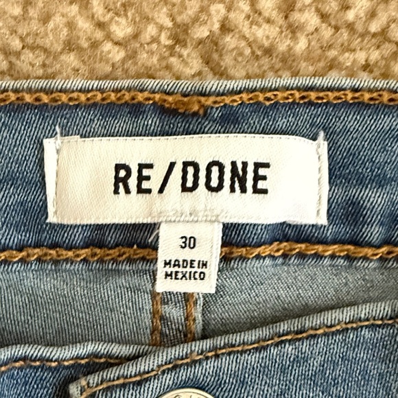 Re/Done 70s Stove Pipe Jeans- High Rise Straight ADEDBLUE Wash- Size 30- NWT - Picture 5 of 13